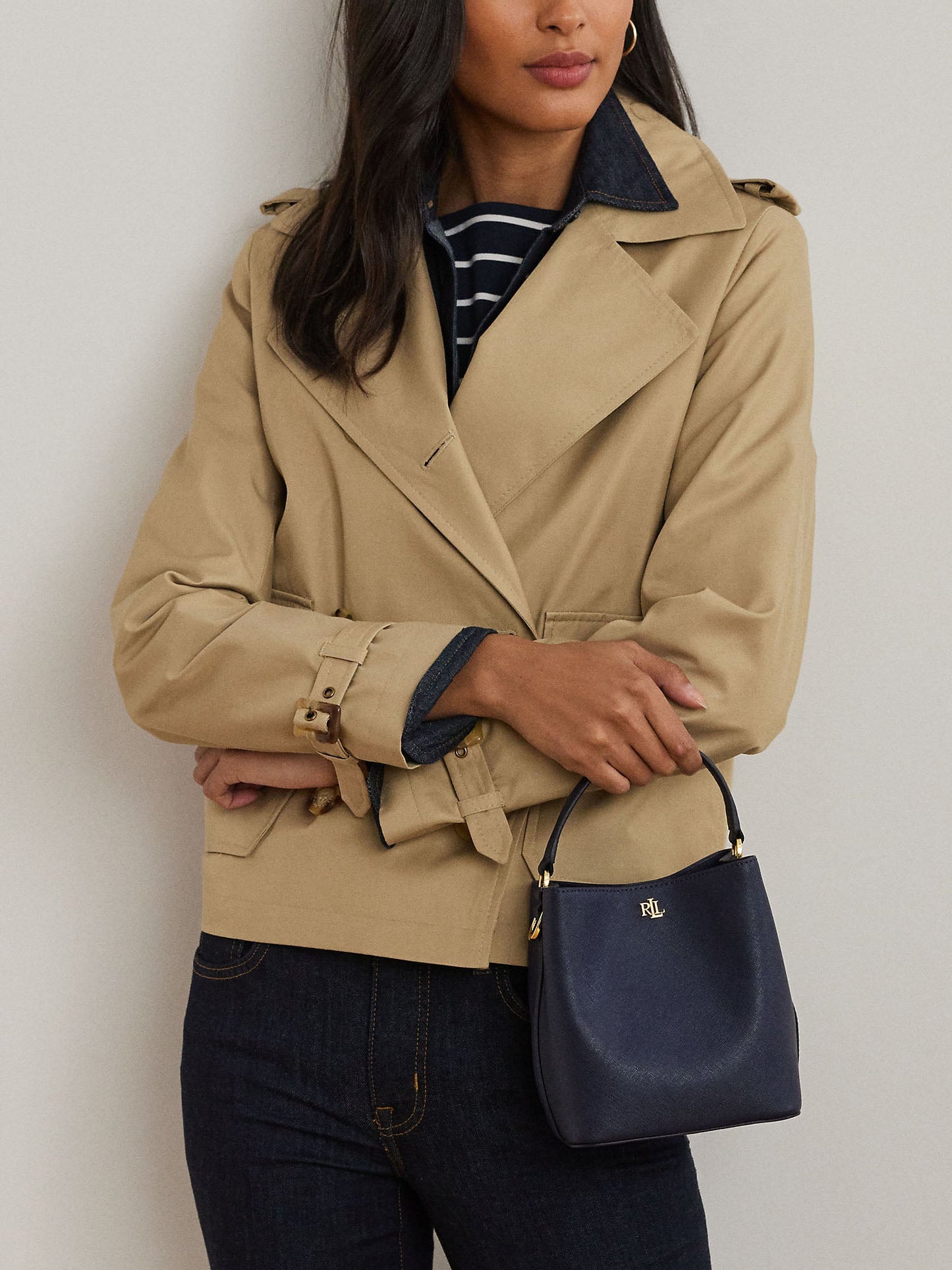 Lauren Ralph Lauren Reese Sm Bkt Bucket Bag Small Blu