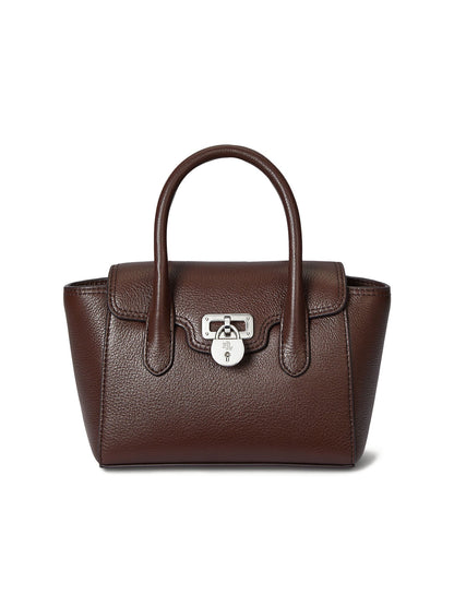 Lauren Ralph Lauren Tnnr Sm Schl Satchel Small Marrone