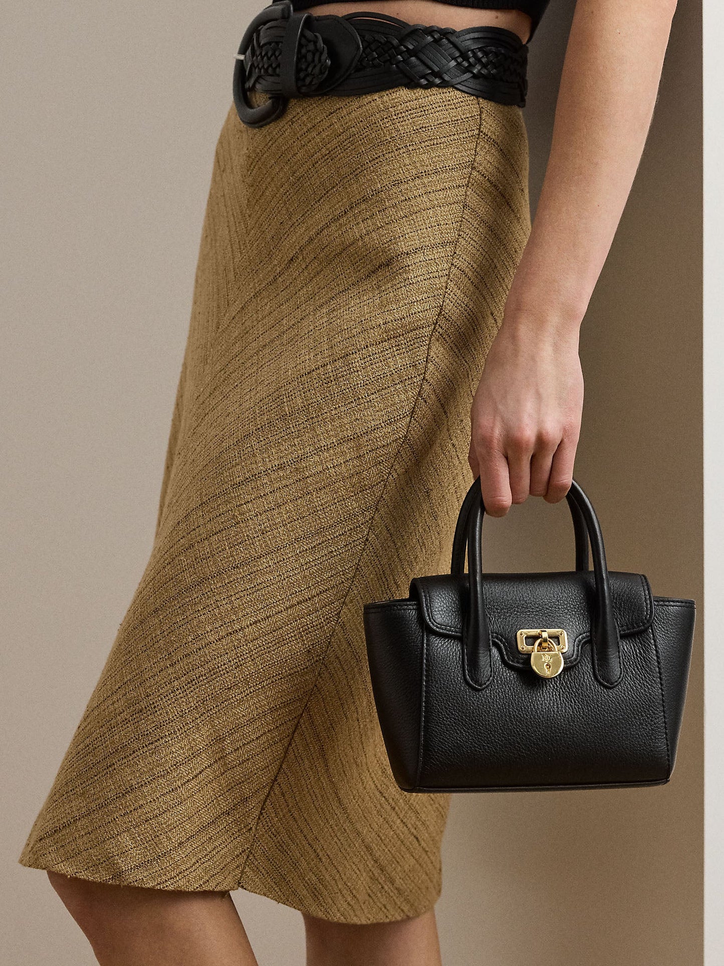 Lauren Ralph Lauren Tnnr Sm Schl Satchel Small Nero