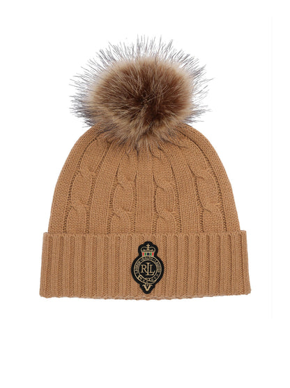 Lauren Ralph Lauren Cbl Crst Ptc Hat Cappello Donna Beige