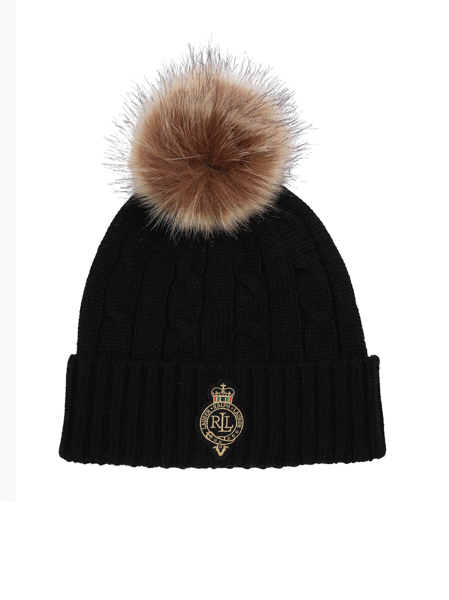 Lauren Ralph Lauren Cbl Crst Ptc Hat Cappello Donna Nero