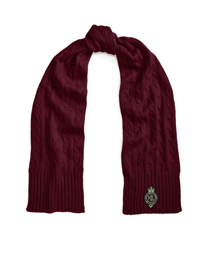 Lauren Ralph Lauren Cb Crst Sciarpa Donna Rosso