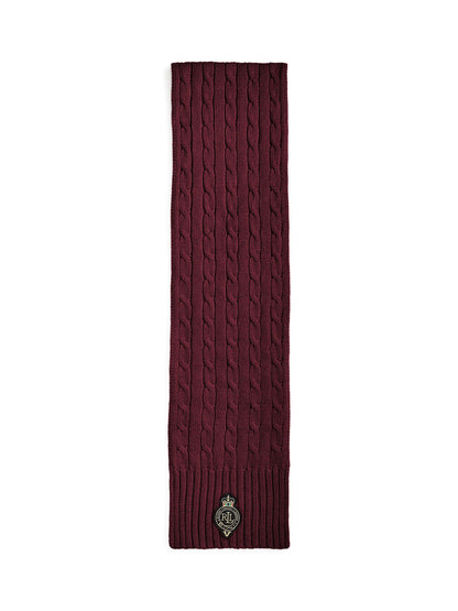 Lauren Ralph Lauren Cb Crst Sciarpa Donna Rosso