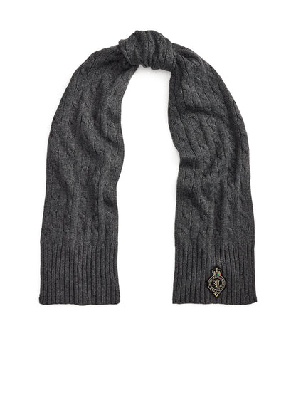 Lauren Ralph Lauren Cb Crst Sciarpa Donna Grigio