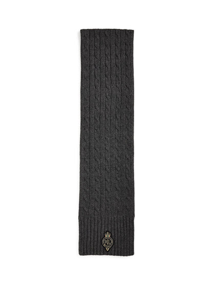 Lauren Ralph Lauren Cb Crst Sciarpa Donna Grigio