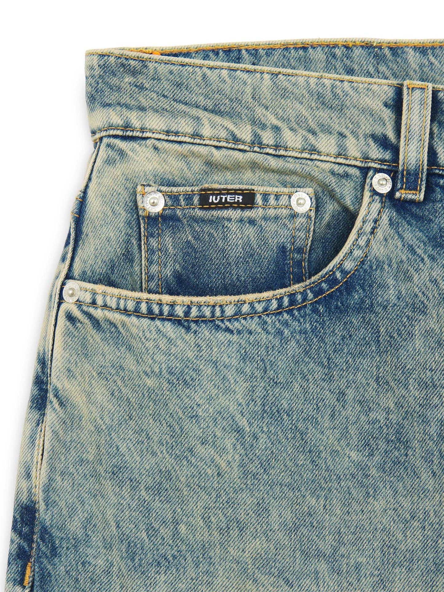 Iuter Baggy Denim Pants Azzurro