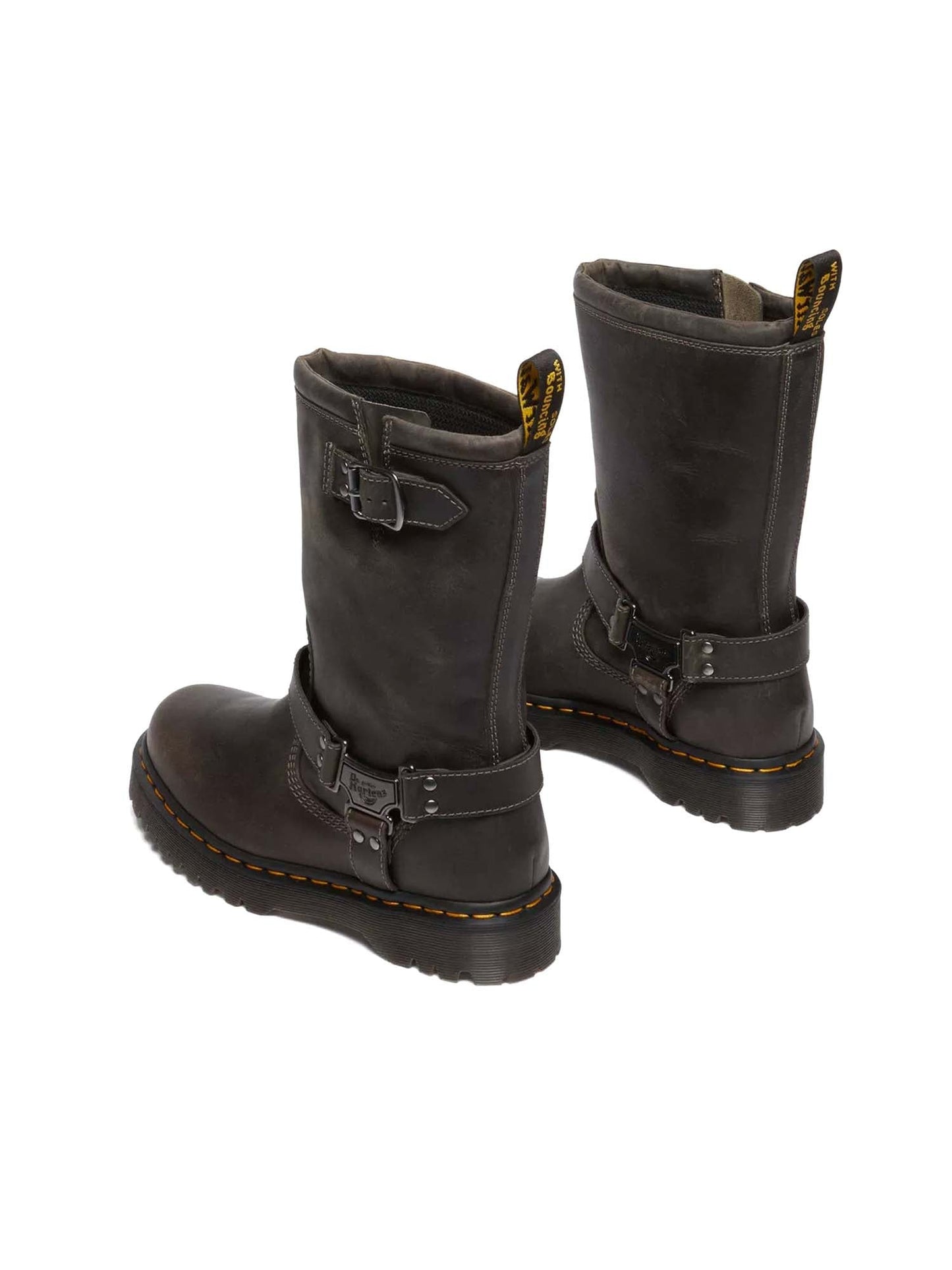 Dr. Martens Stivali alti biker Anistone Hi in pelle Grigio