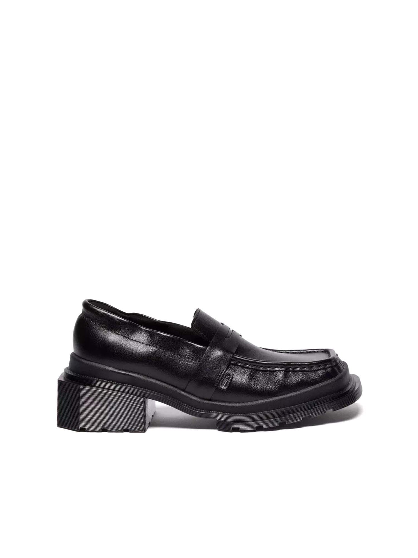 Dr. Martens Mocassini Maybole in Pelle Ruched con Punta Squadrata Nero
