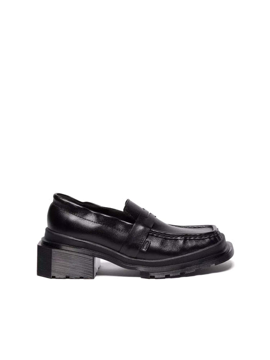 Dr. Martens Mocassini Maybole in Pelle Ruched con Punta Squadrata Nero