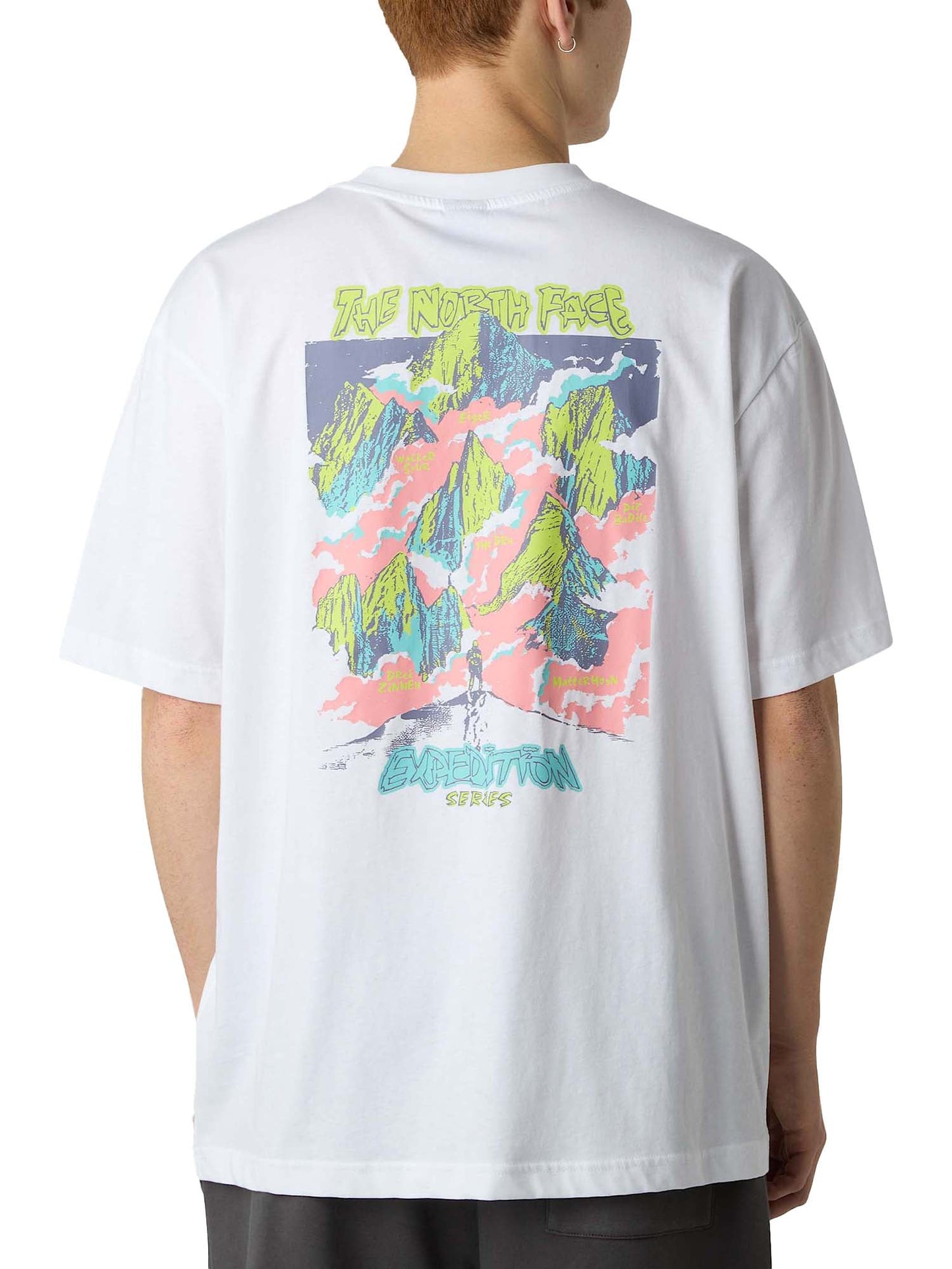 The North Face T-shirt oversize Expedition Celebration unisex Bianco