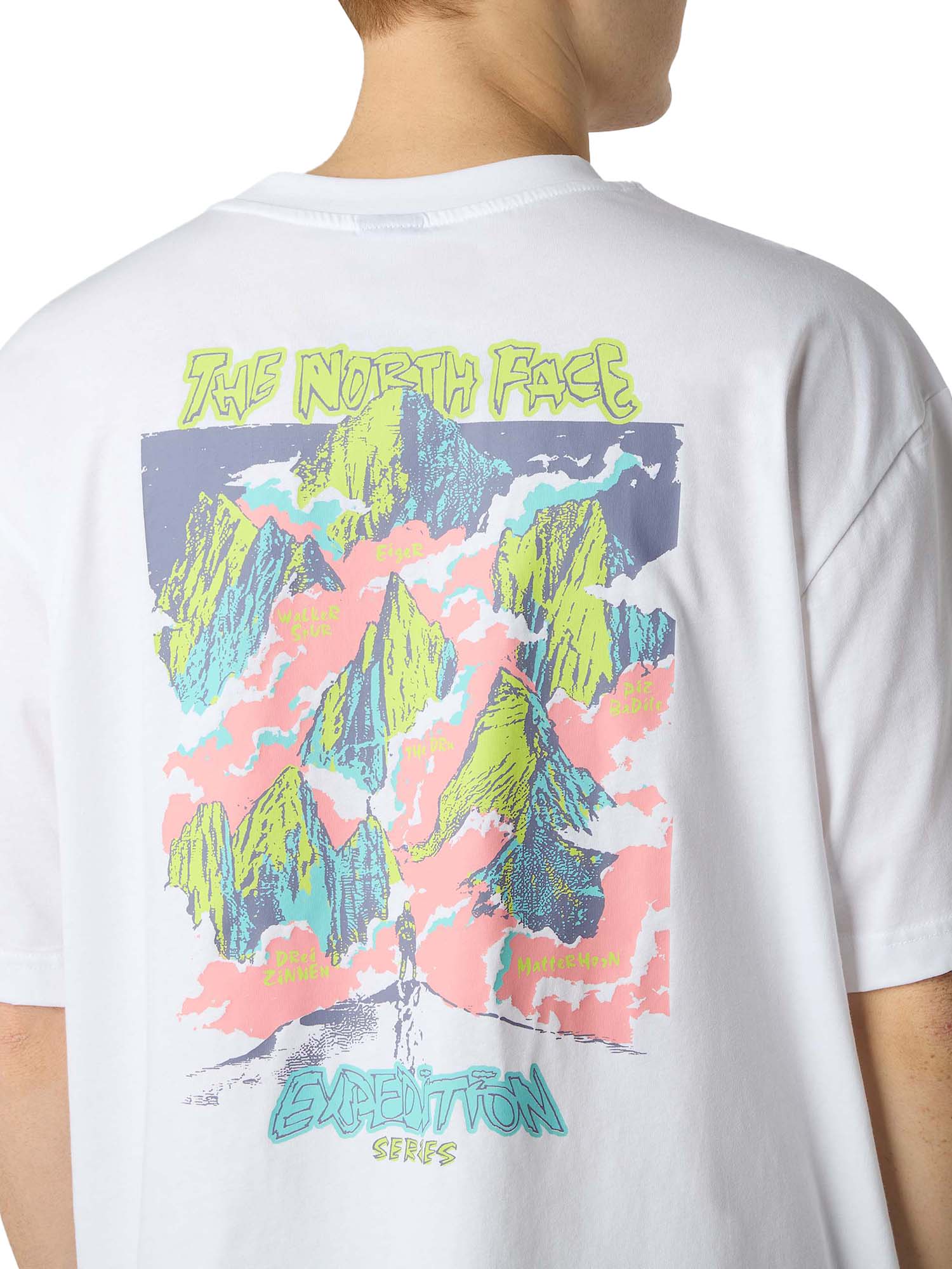 The North Face T-shirt oversize Expedition Celebration unisex Bianco
