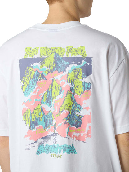 The North Face T-shirt oversize Expedition Celebration unisex Bianco