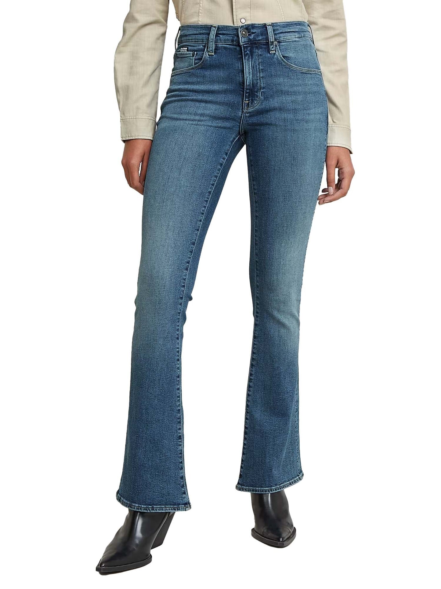 G-star 3301 Flare Jeans da donna Blu