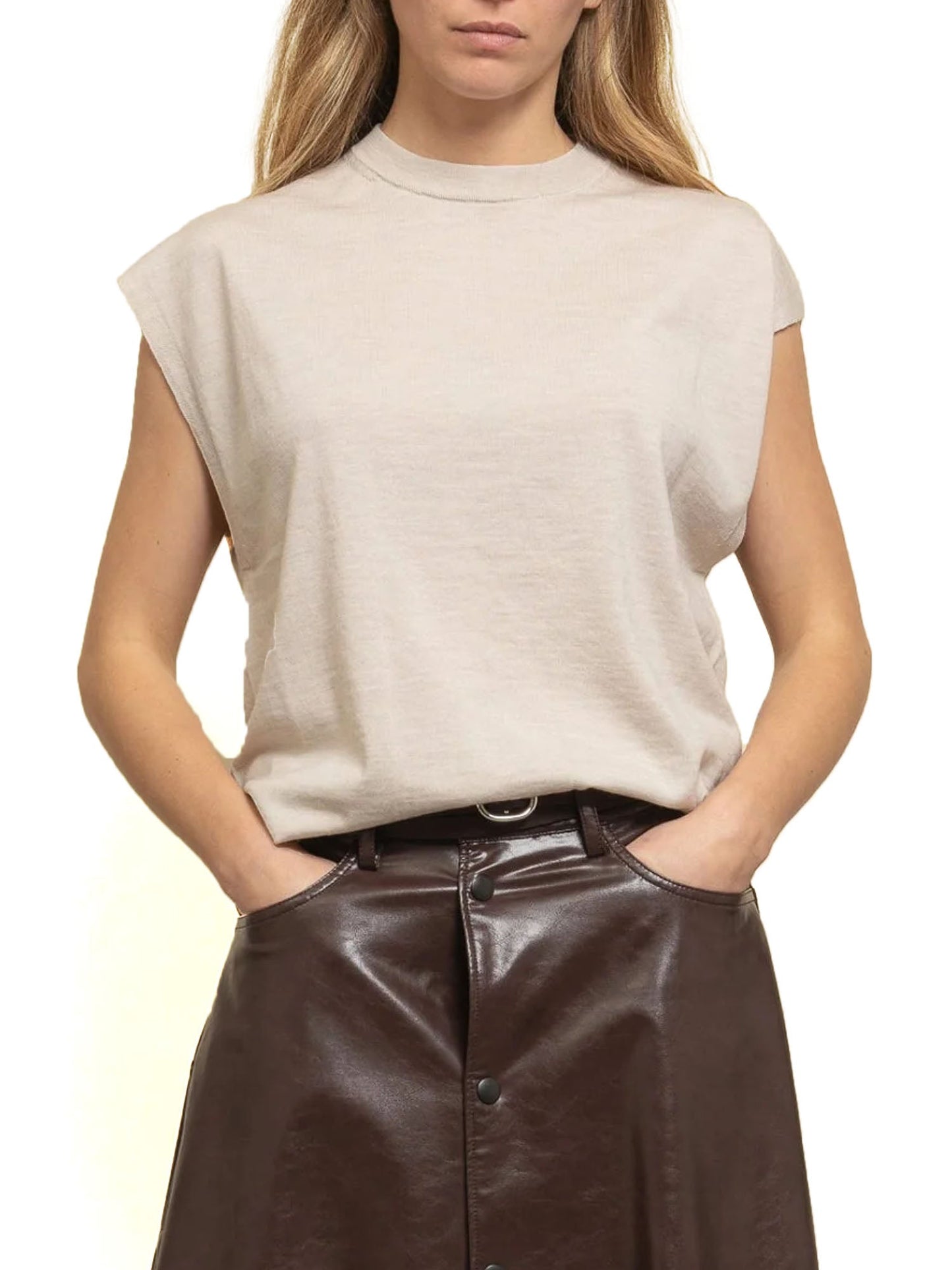 Department Five Gabuti Gilet Merinos Extrafine Beige