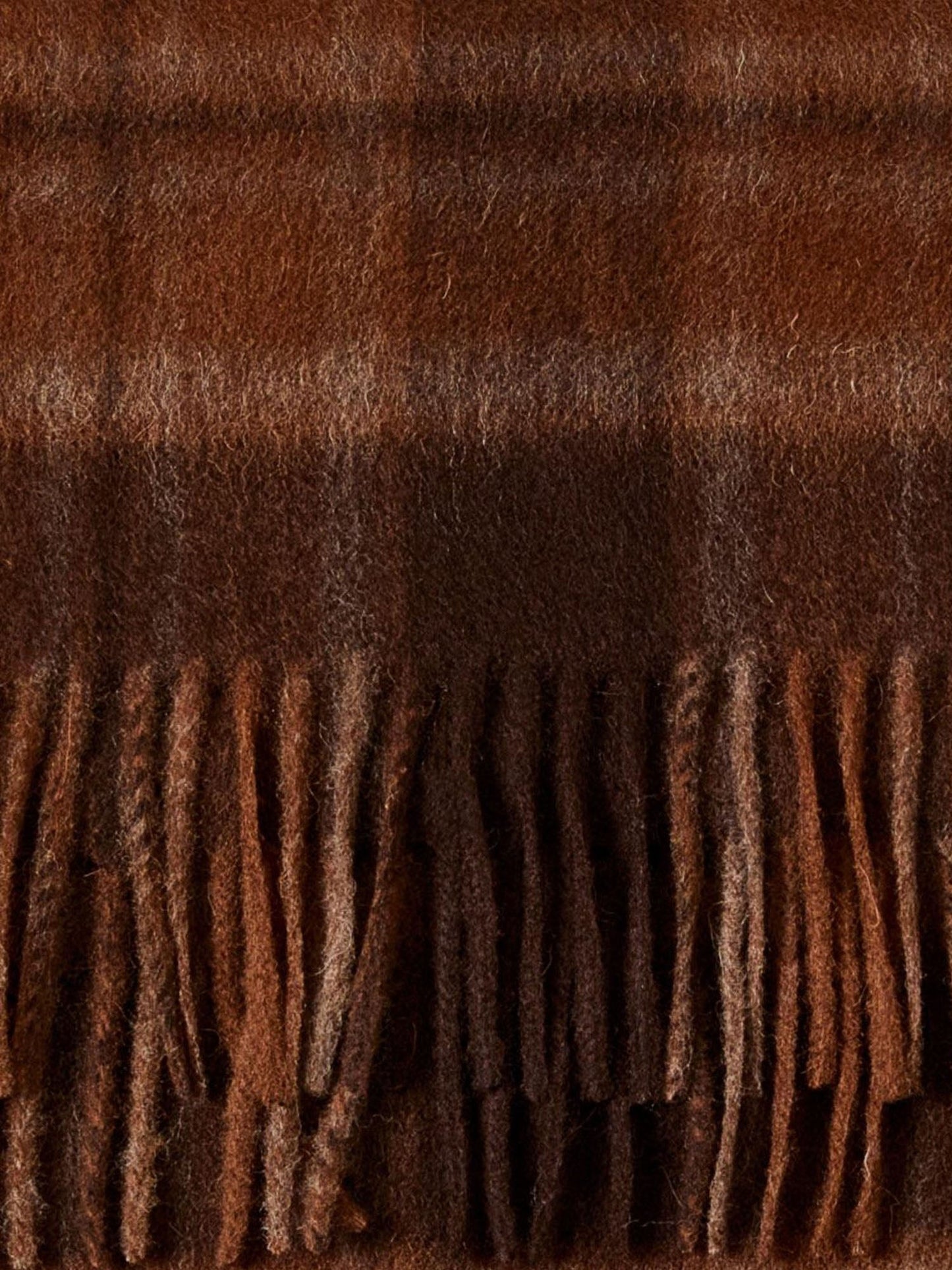 Selected Slhtope Sciarpa di Lana a Quadri Marrone