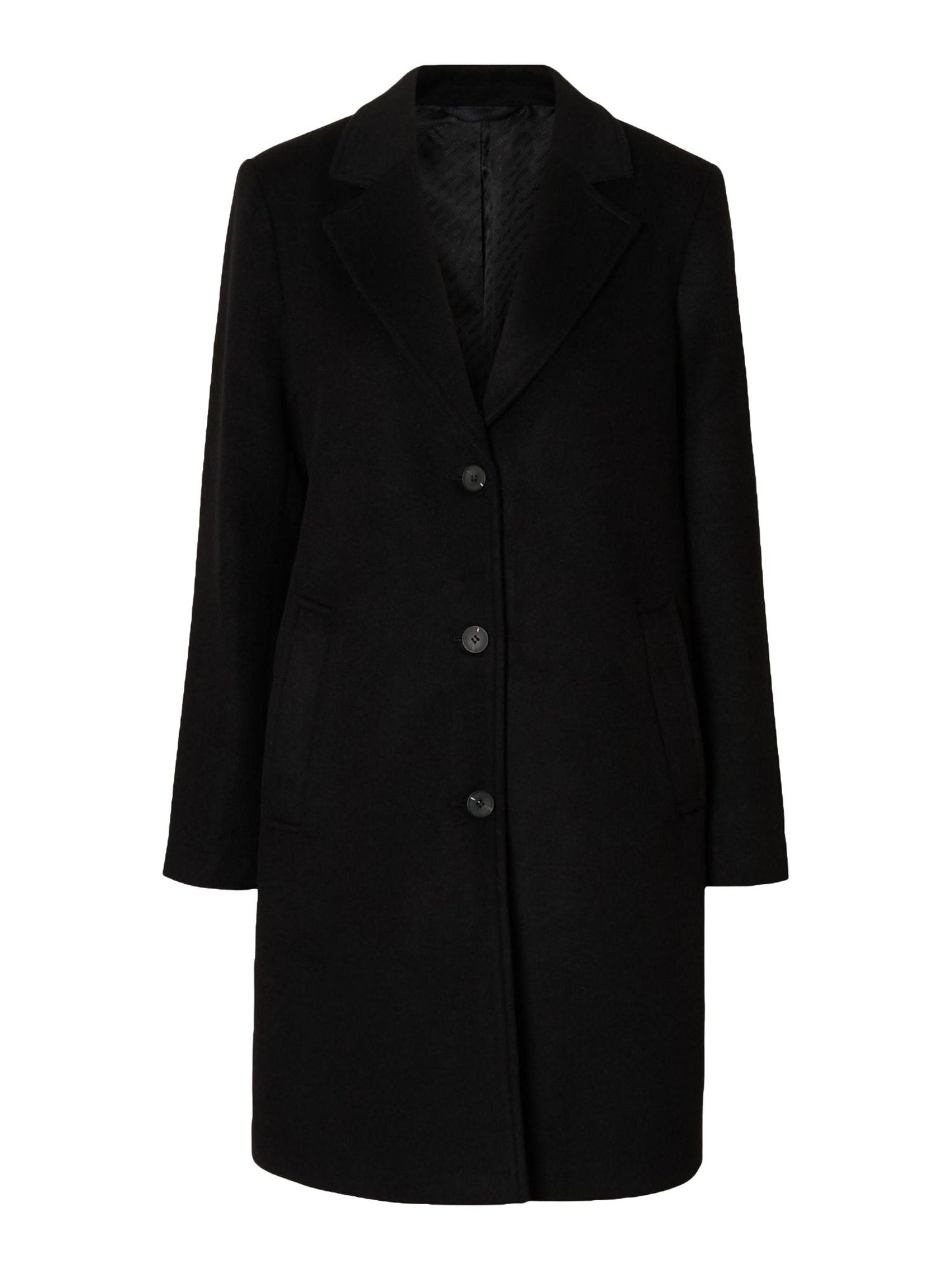 Selected Slfsasja Wool Blend Coat Nero