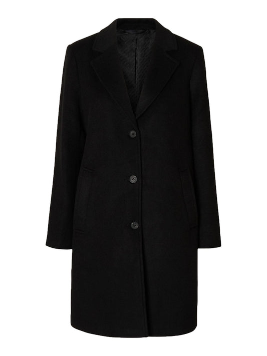 Selected Slfsasja Wool Blend Coat Nero