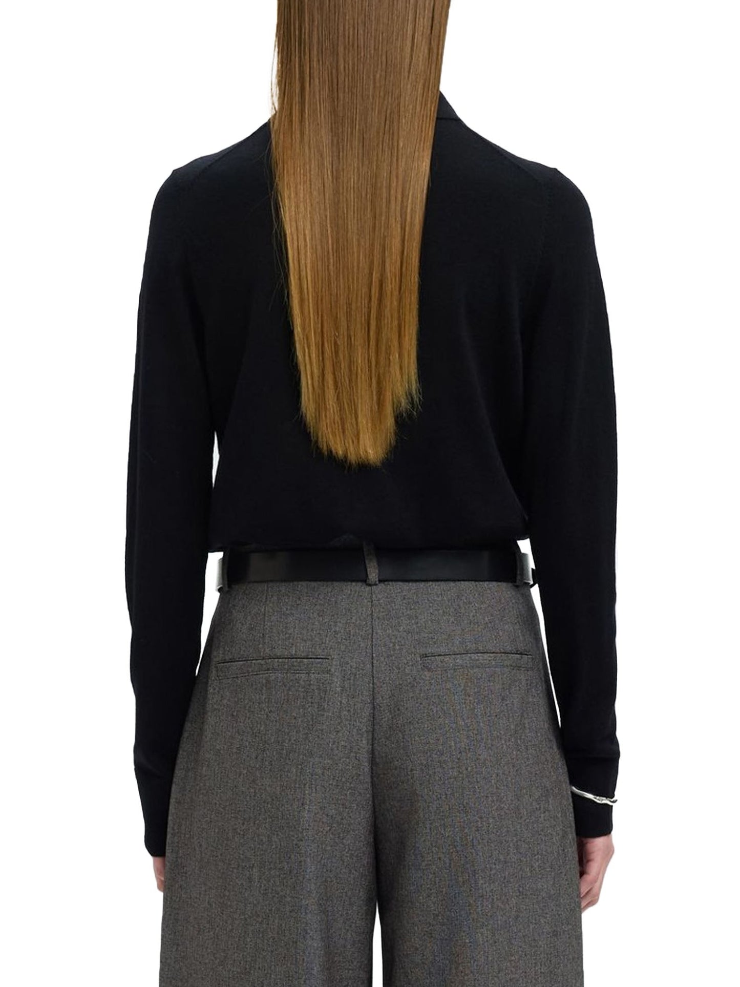 Selected Slfthea Ls Knit Merino Collar Neck Nero