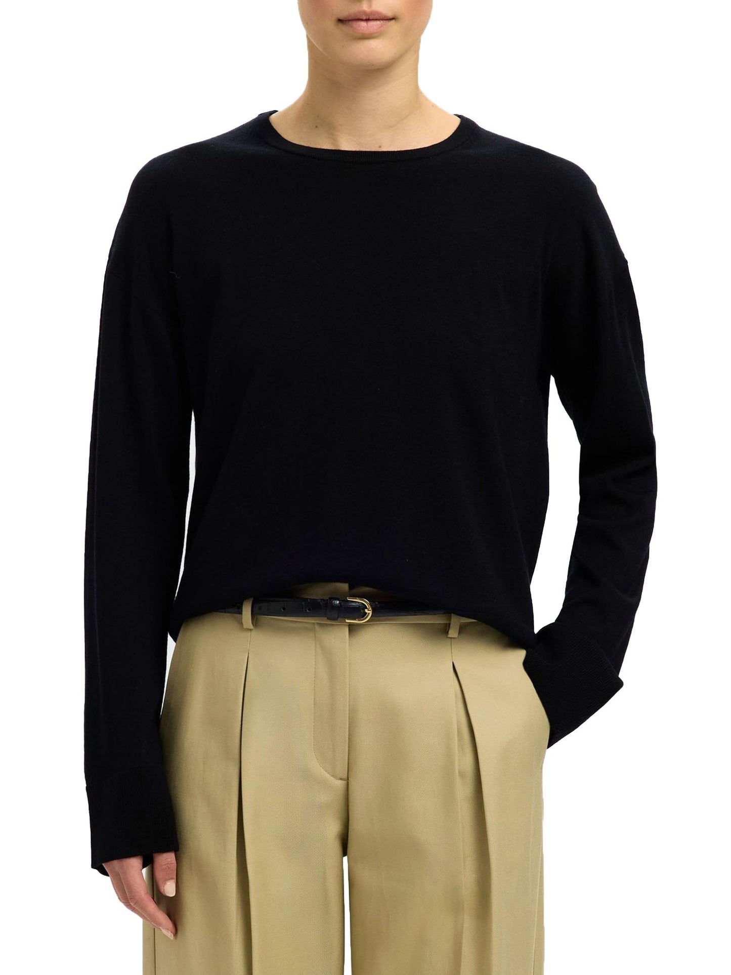 Selected Slfthea Ls Knit Merino Nero