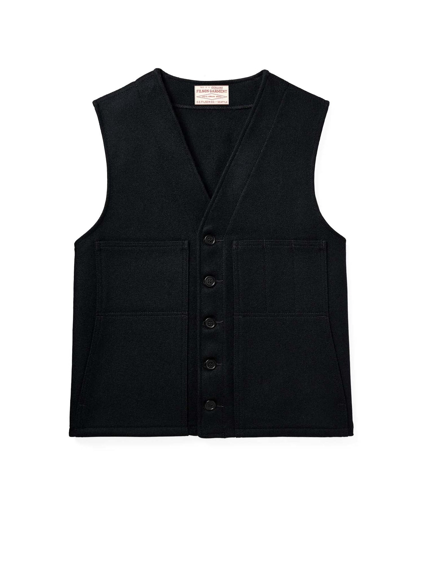 Filson Mackinaw Wool Vest Blu