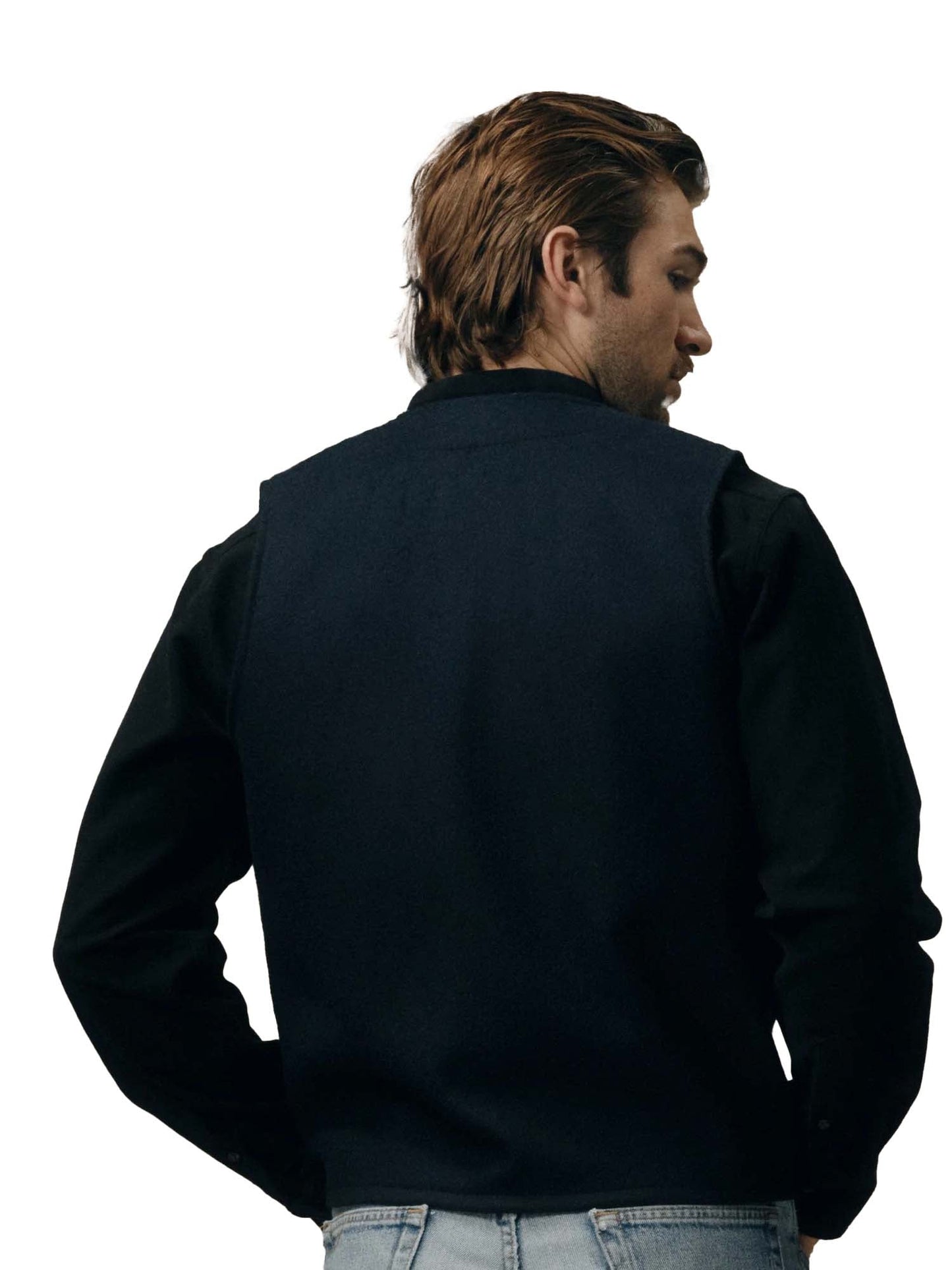 Filson Mackinaw Wool Vest Blu