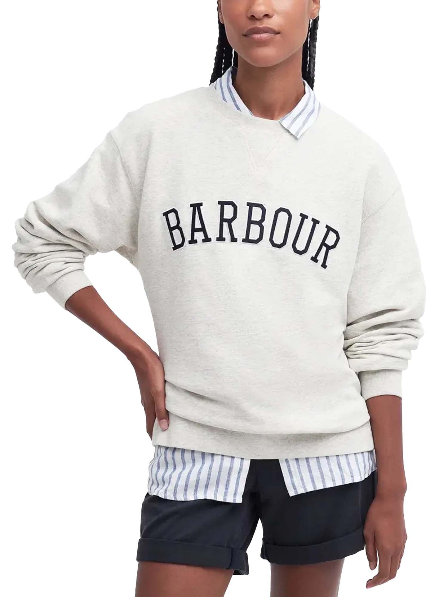 Barbour Felpa Northumberland Bianco