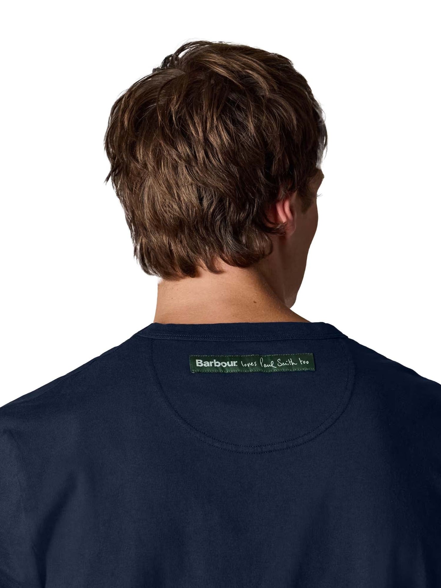 Barbour T-shirt con stampa barattolo di cera - Paul Smith loves Barbour Blu