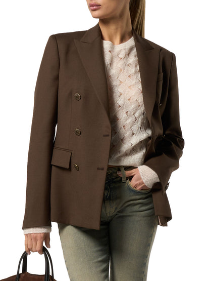 Dondup Blazer Donna Marrone
