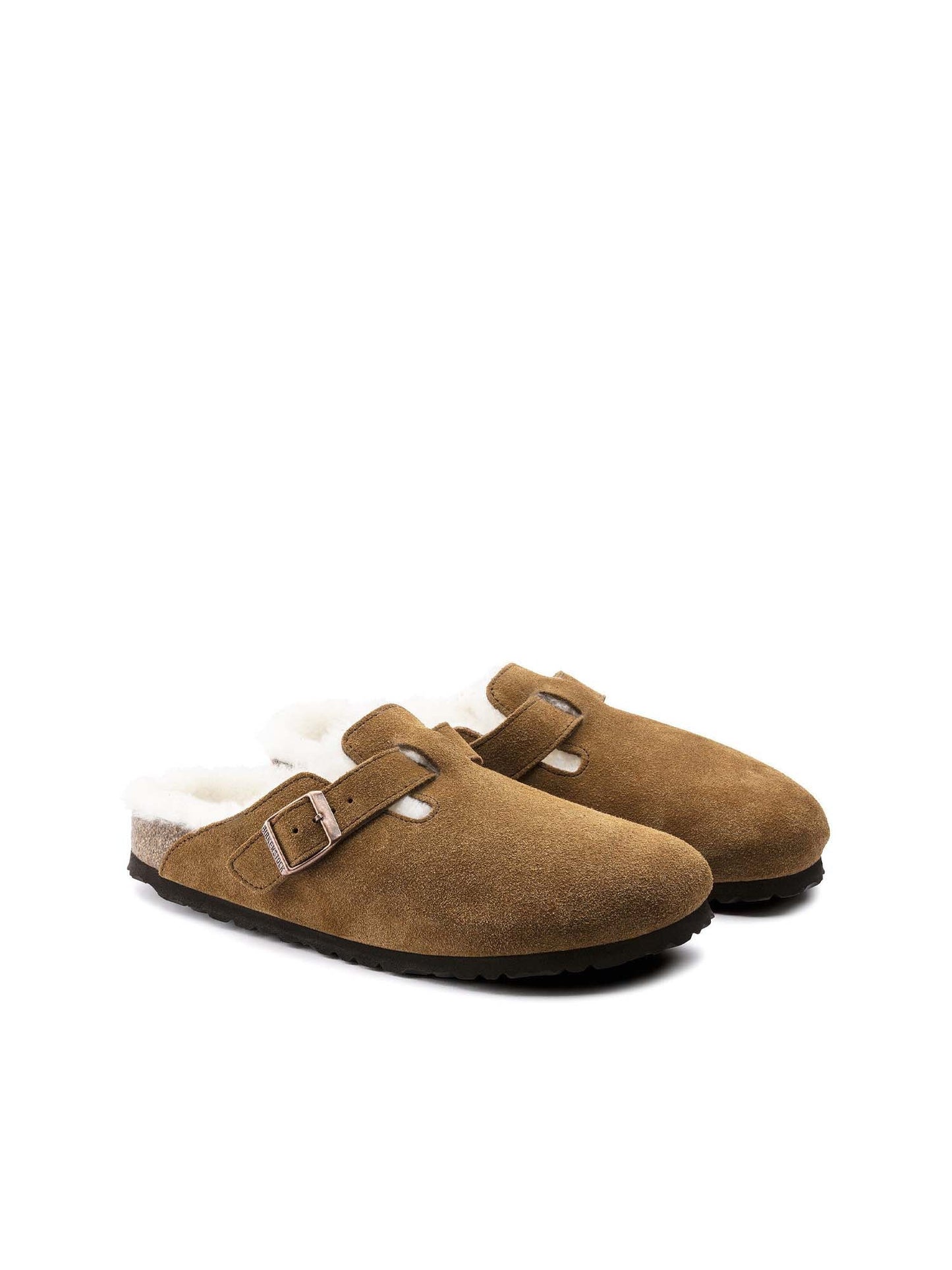 Birkenstock Boston pelliccia di agnello Marrone