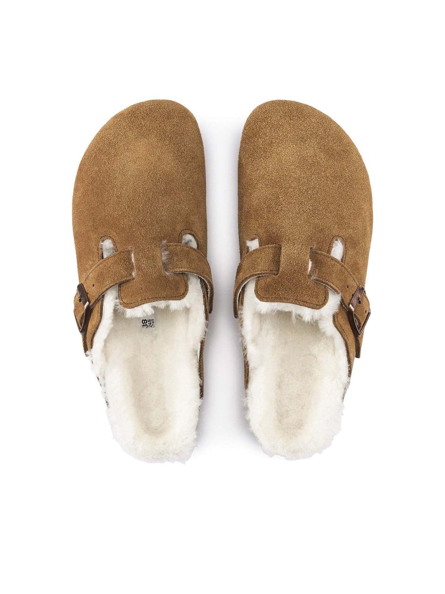 Birkenstock Boston pelliccia di agnello Marrone