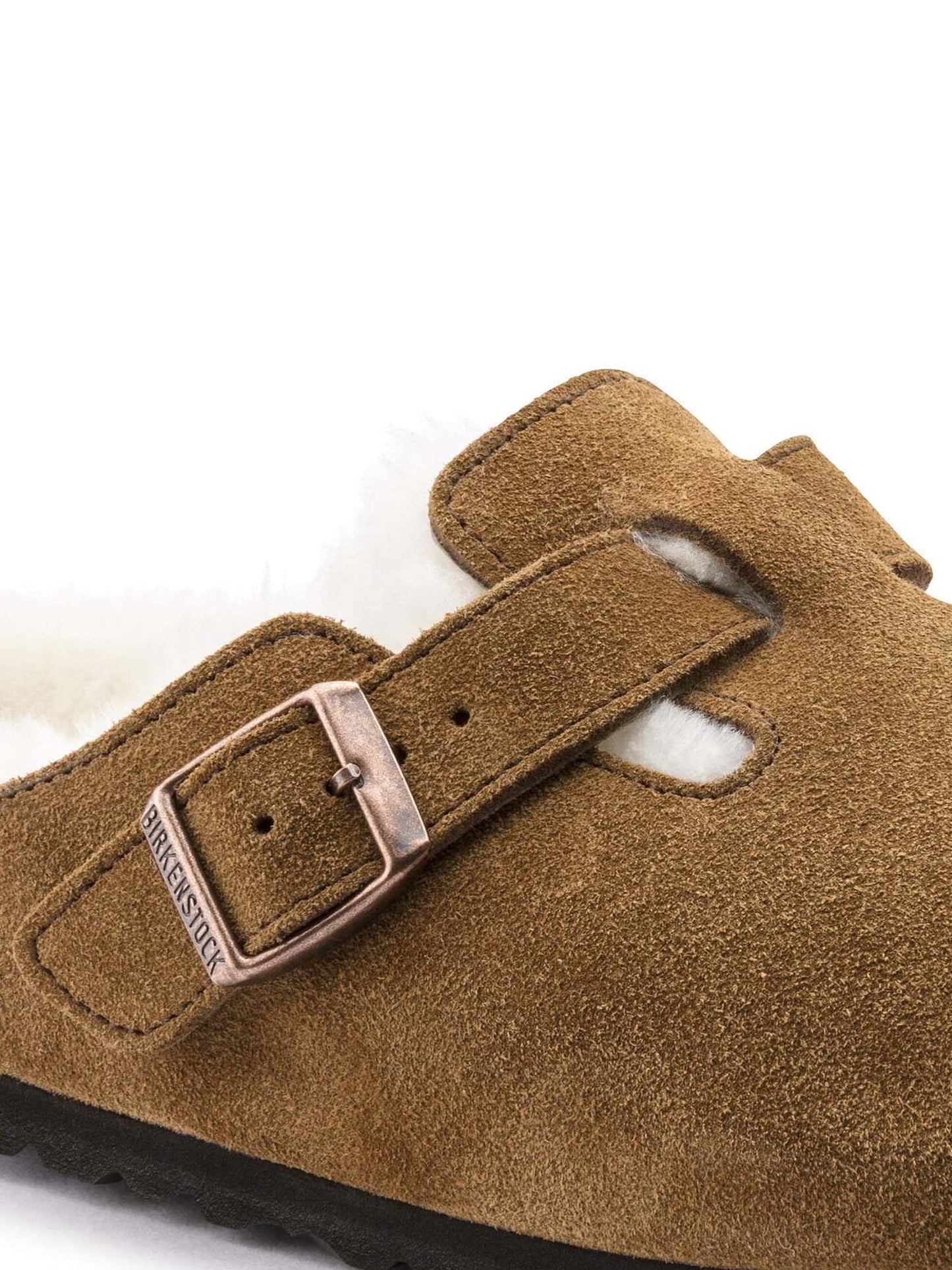 Birkenstock Boston pelliccia di agnello Marrone