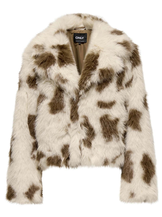 Only Jamie Giacca in finta pelliccia Beige