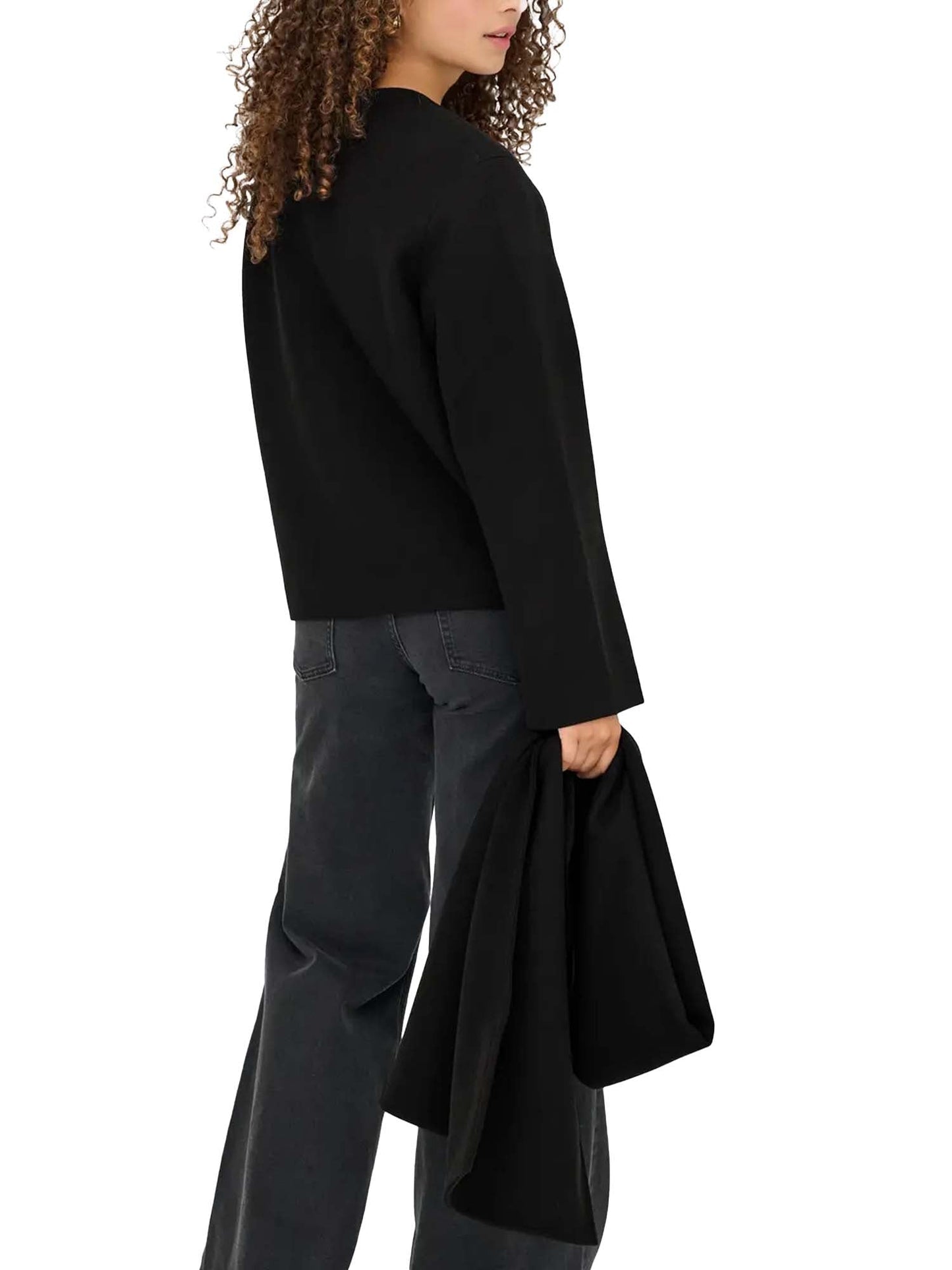 Only Cappotto Elba Life Scarf Jacket Nero