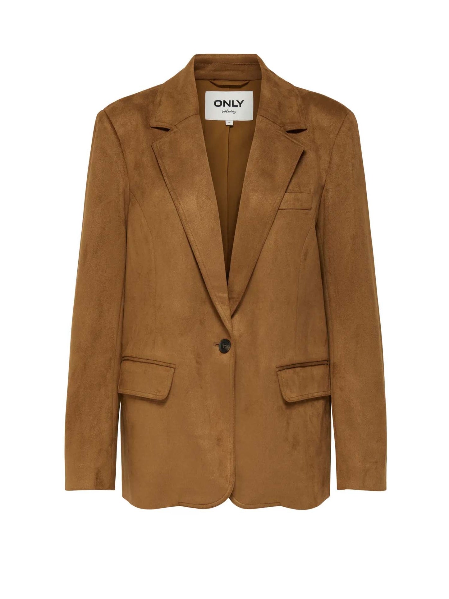 Only Lina Life L/S Faux Suede Blazer Marrone