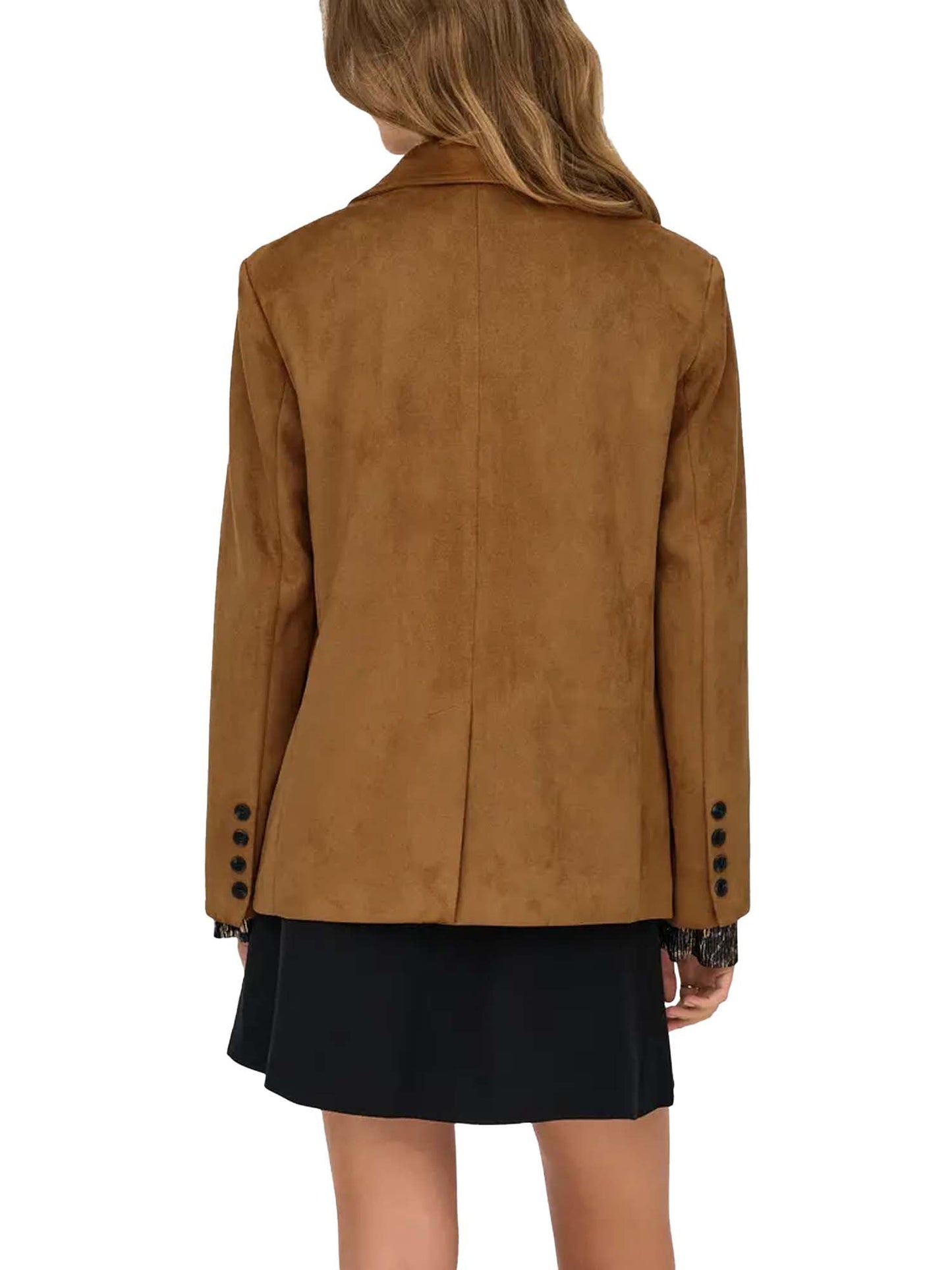 Only Lina Life L/S Faux Suede Blazer Marrone