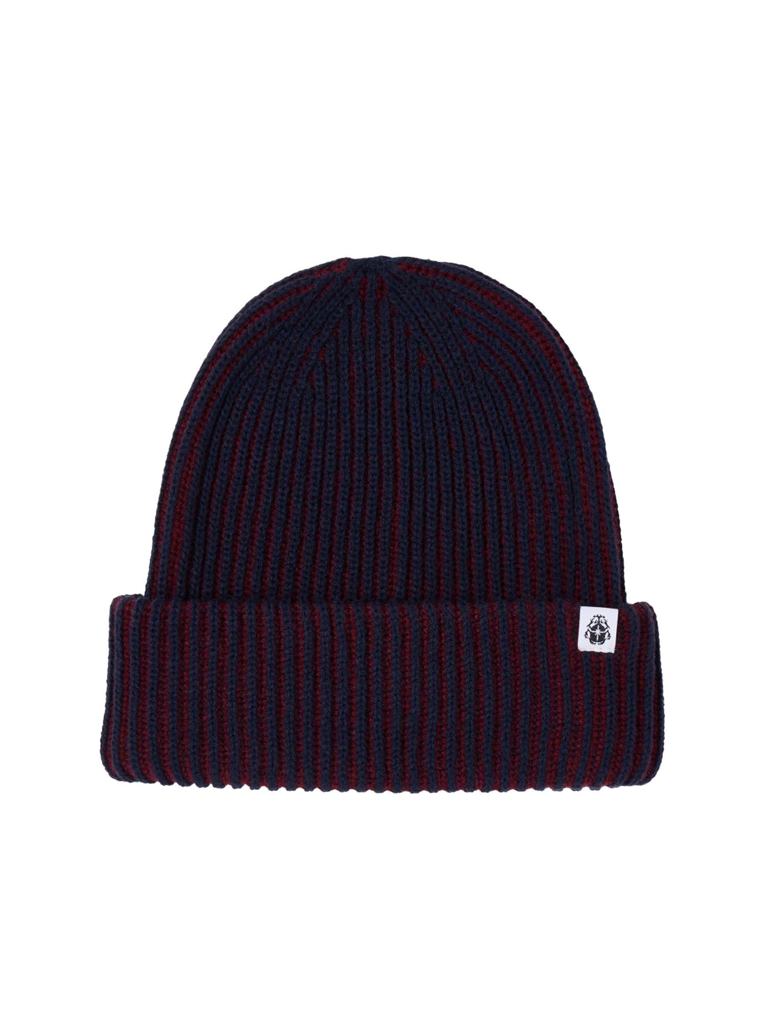Edwin Contrast Beanie Rosso