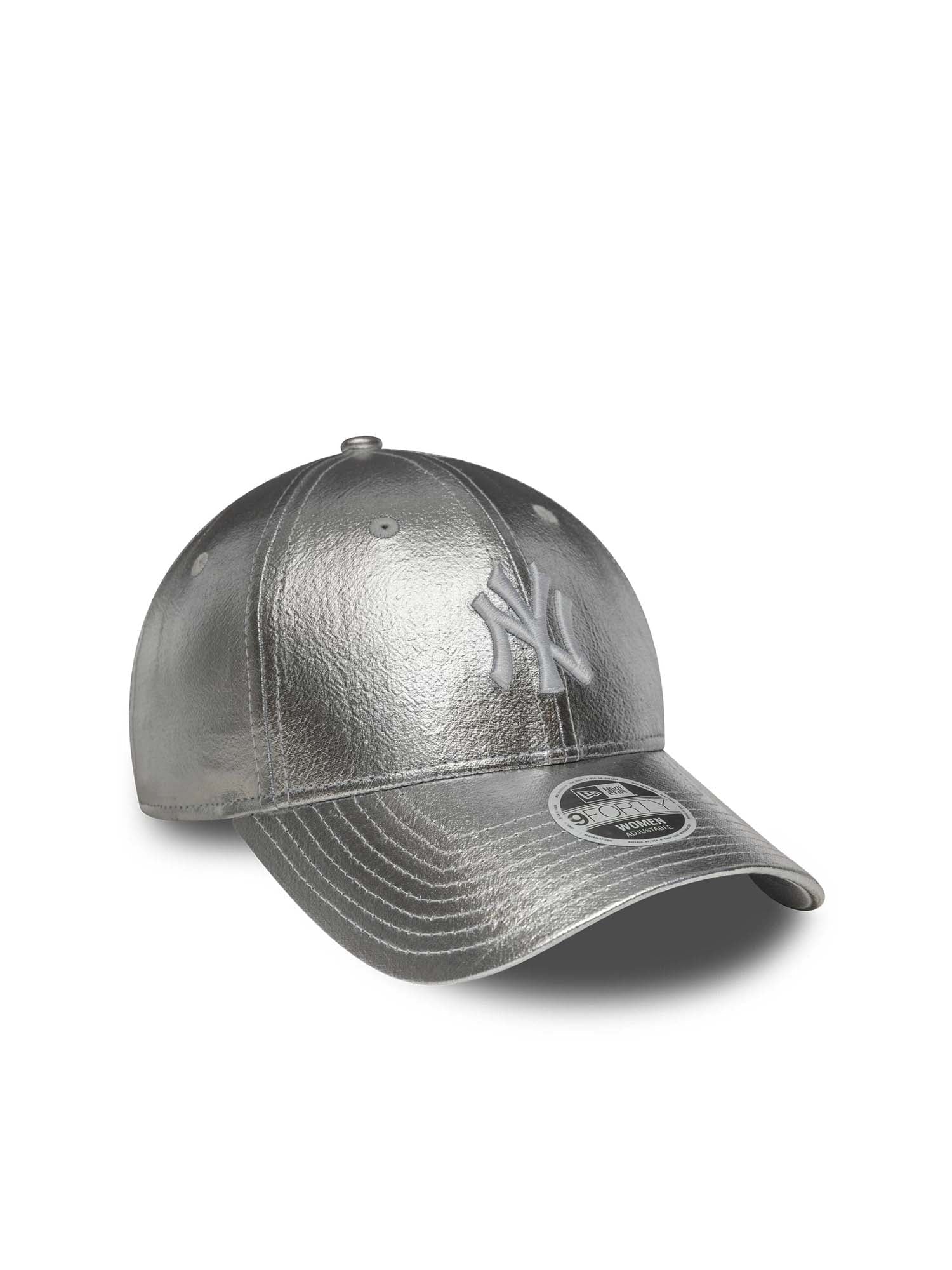 New Era Cappellino 9FORTY New York Yankees MLB Metallic da donna Argento