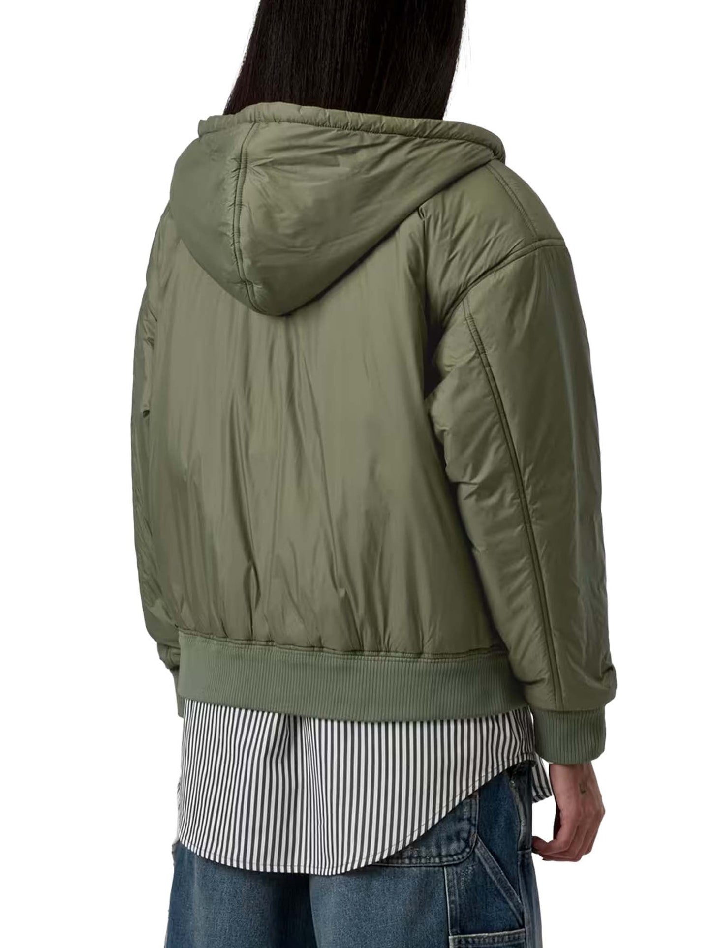Carhartt Wip W' Hooded Gadd Jacket Recycled Nylon Taffeta Verde