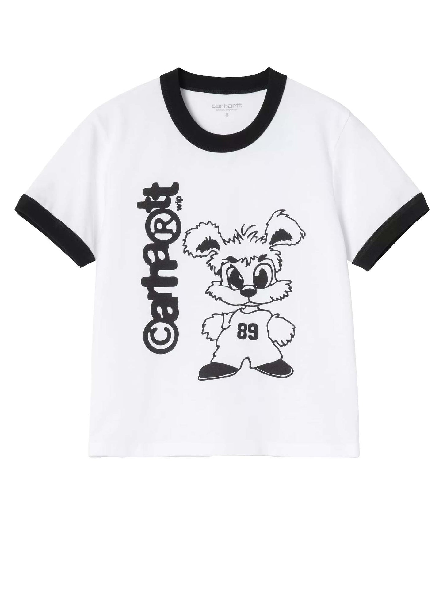 Carhartt Wip W' S/S IP Ringer T-Shirt Bianco