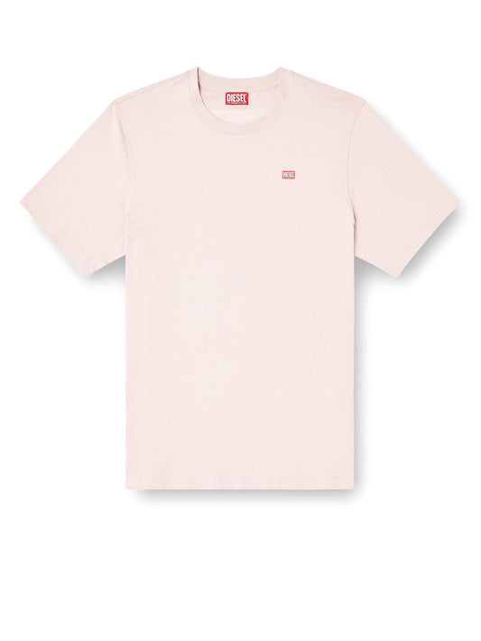 Diesel T-shirt regular con patch Diesel e stampa fotografica Rosa
