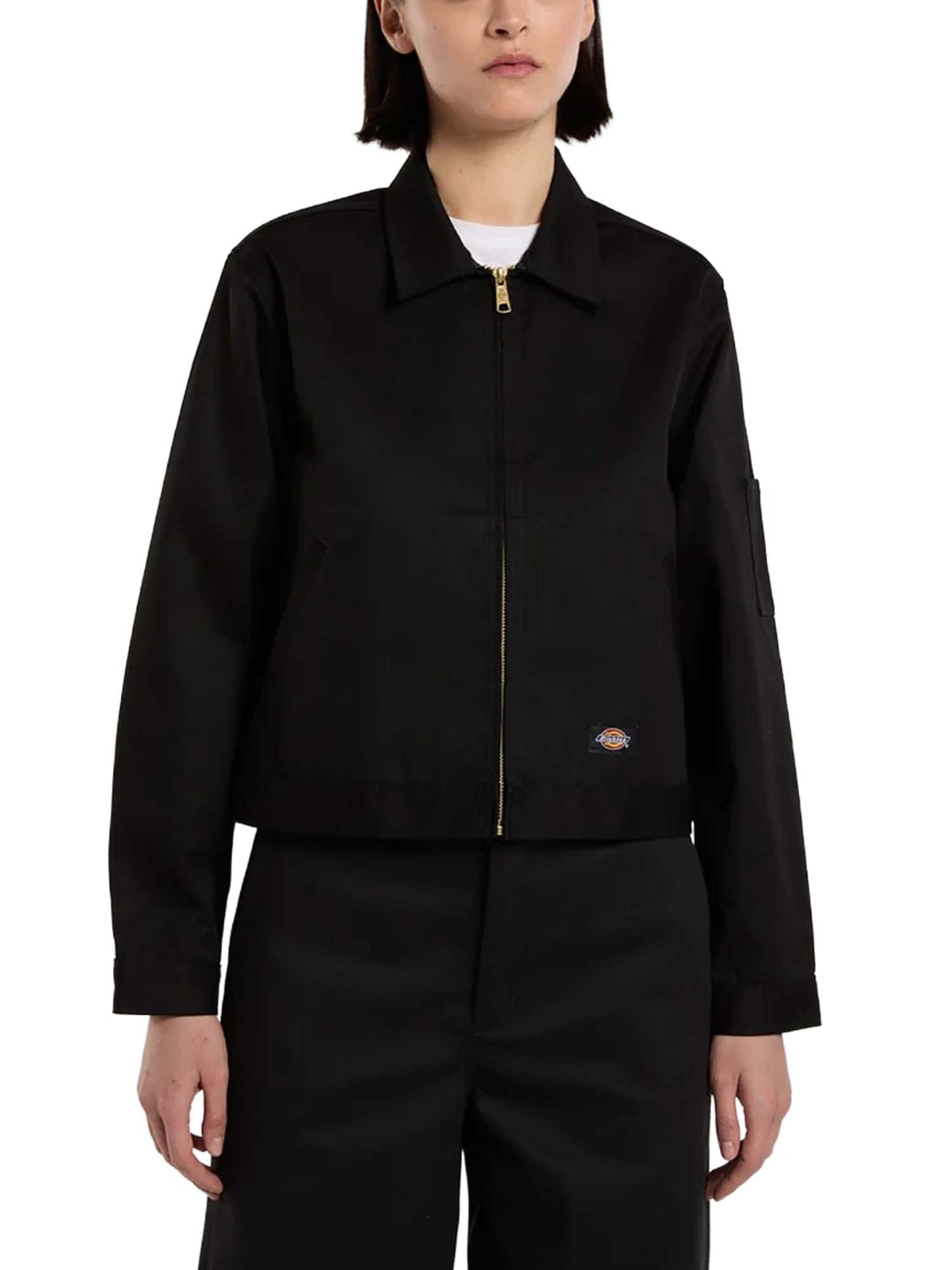 Dickies Giacca sfoderata Eisenhower corta in vita da donna Nero