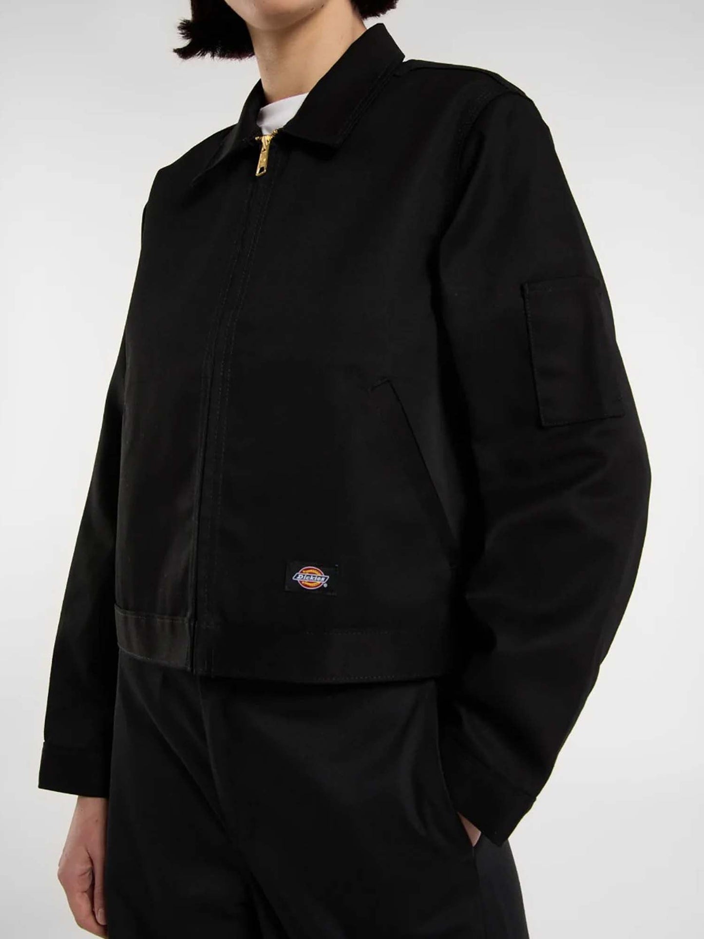 Dickies Giacca sfoderata Eisenhower corta in vita da donna Nero