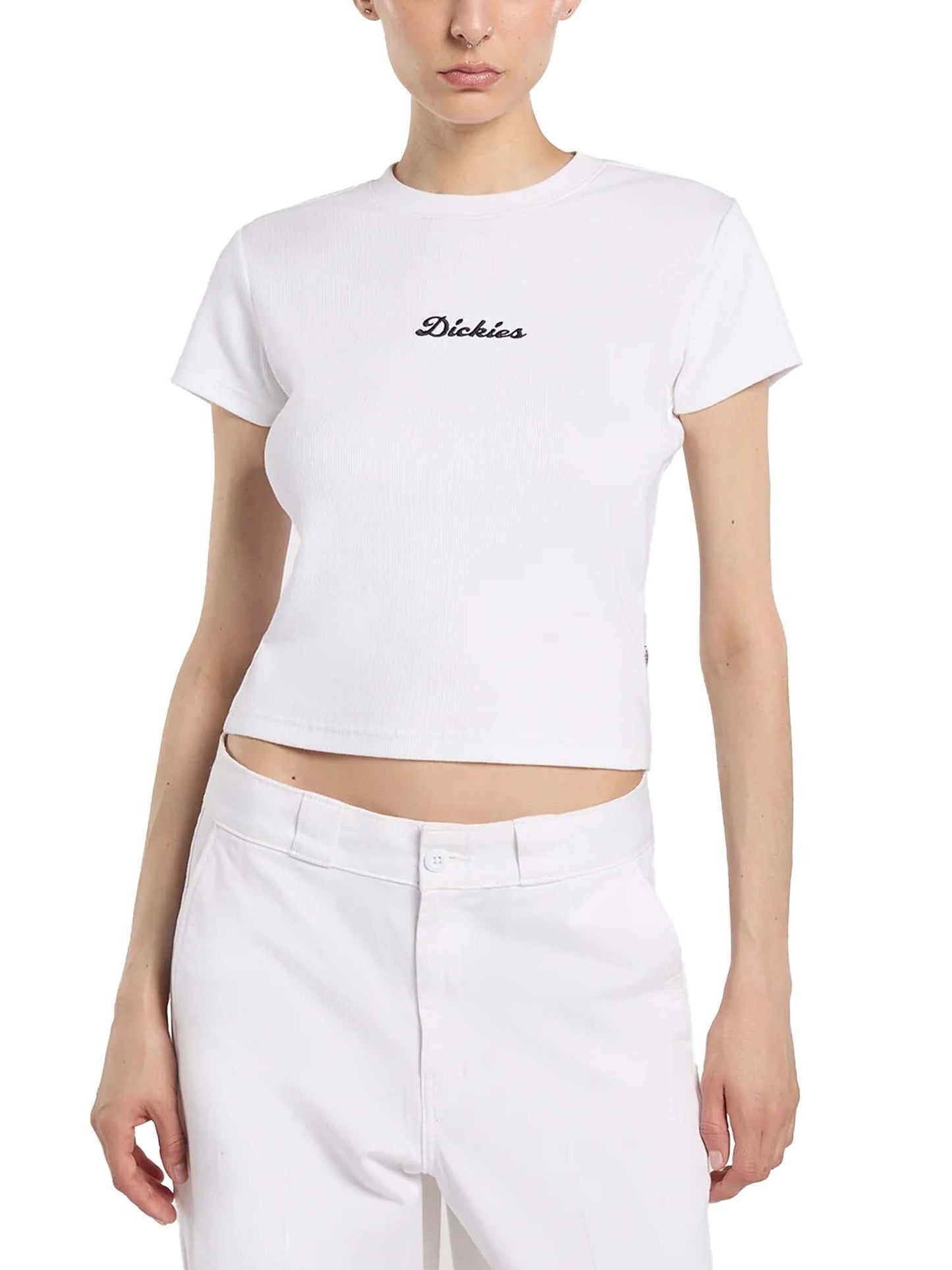 Dickies T-shirt di peso medio Wellsville da donna Bianco