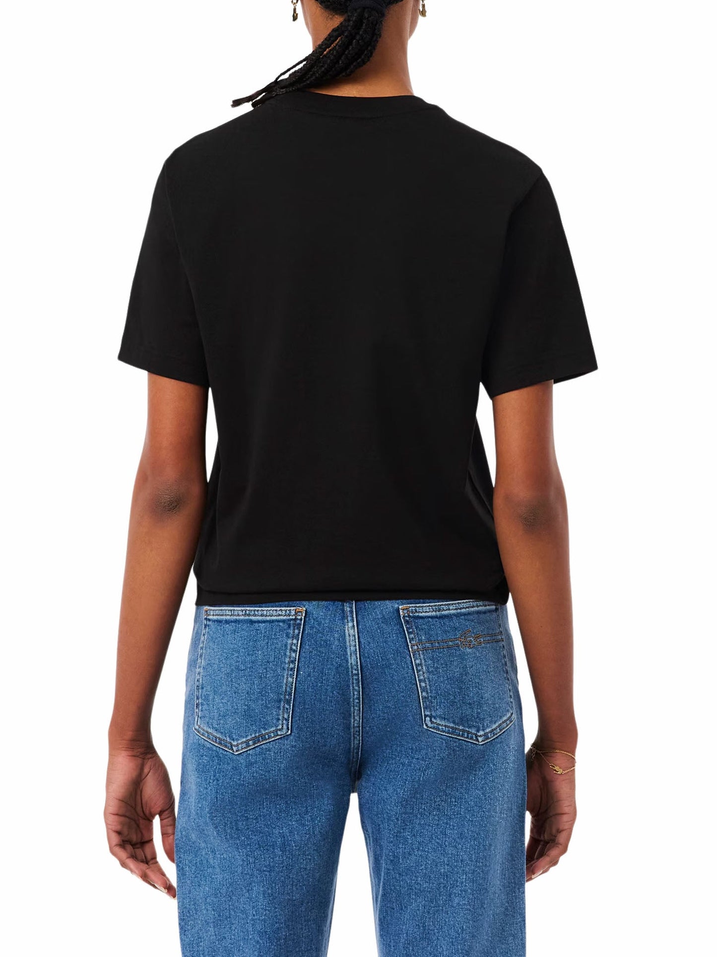 Lacoste T-shirt in morbido cotone relaxed fit Nero