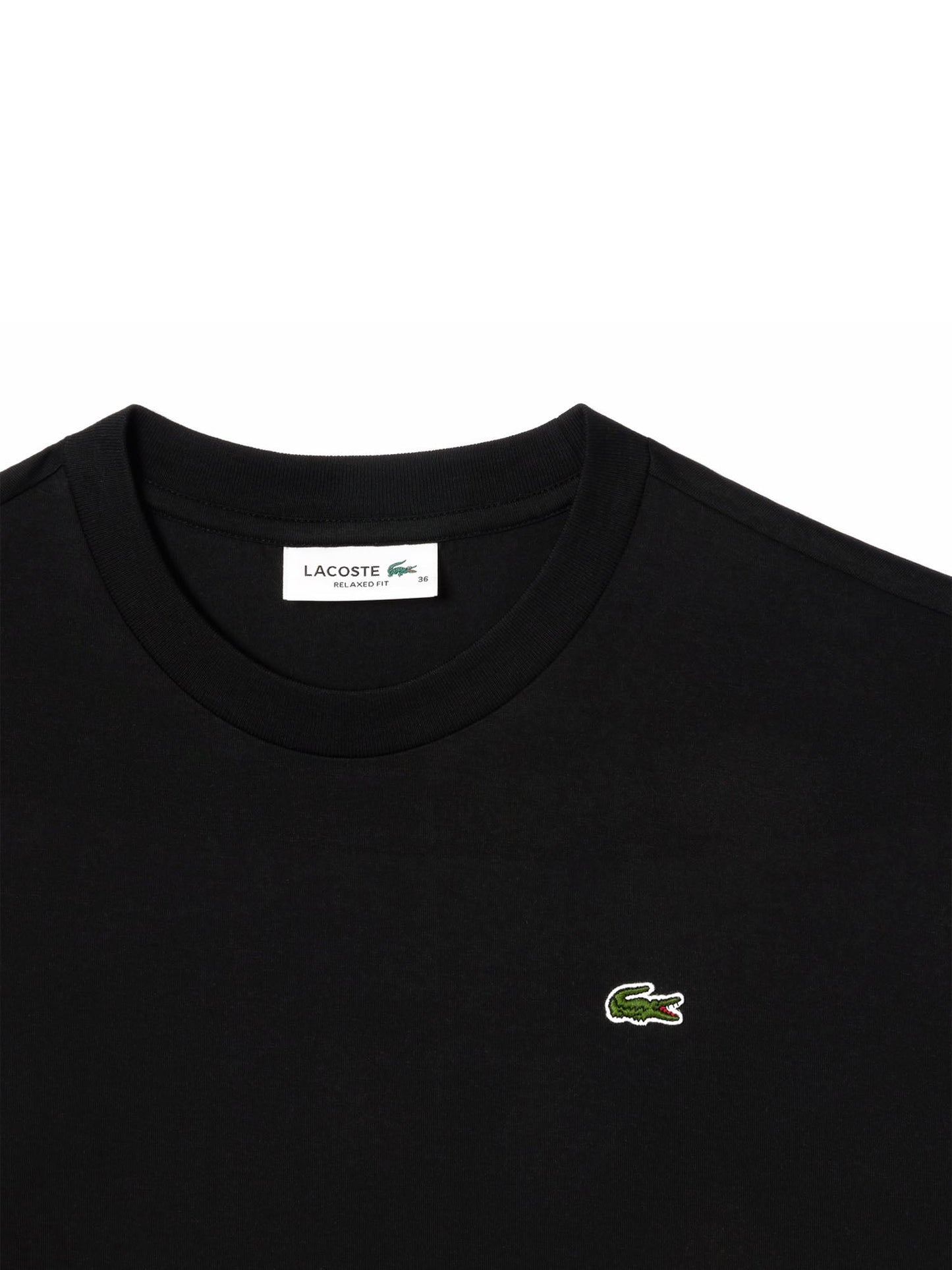 Lacoste T-shirt in morbido cotone relaxed fit Nero