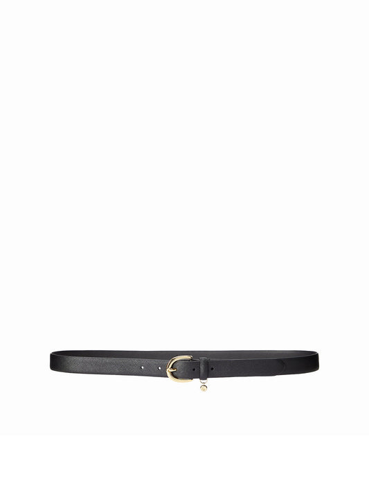 Lauren Ralph Lauren Cintura Charm Crosshatch Nero