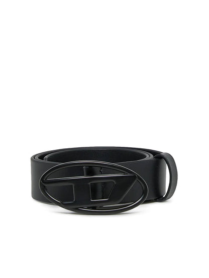Diesel Cintura con fibbia con logo Oval D Kids Nero