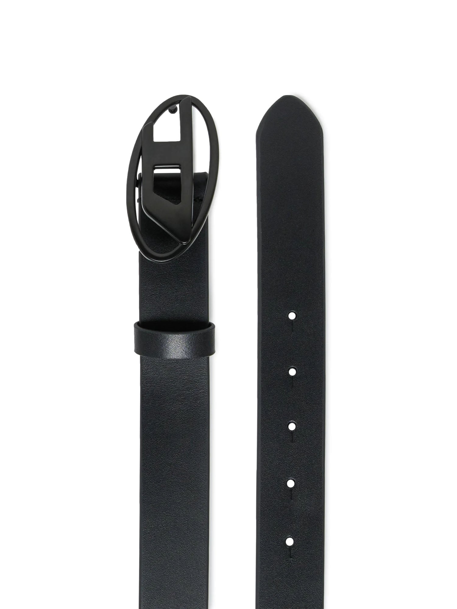 Diesel Cintura con fibbia con logo Oval D Kids Nero