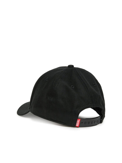 Diesel Cappellino da baseball con logo in ombra Kids Nero