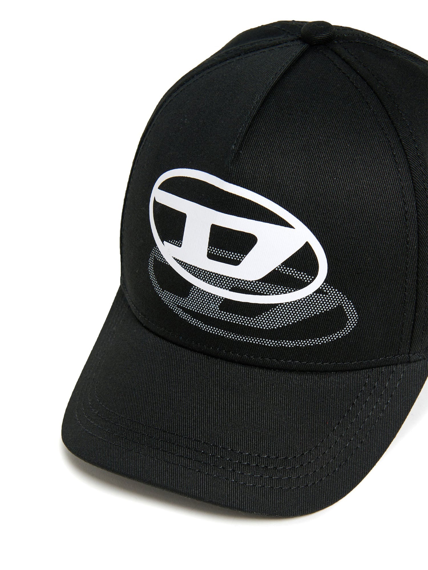 Diesel Cappellino da baseball con logo in ombra Kids Nero